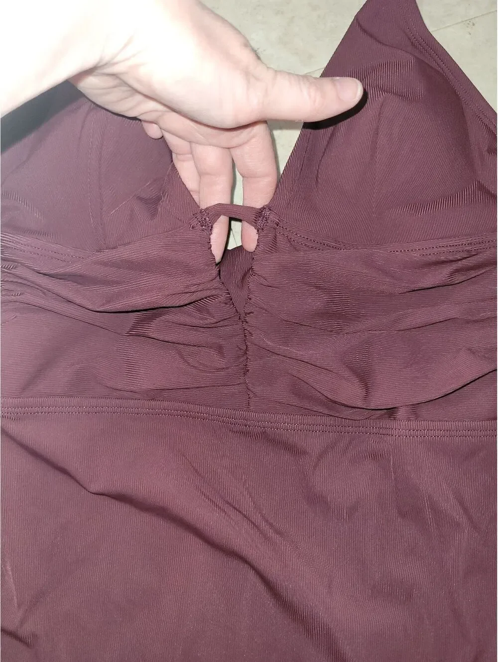 CUPSHE Bayou Tummy Control One-Piece Swimsuit Size M Burgandy/Maroon NWT [COPY]